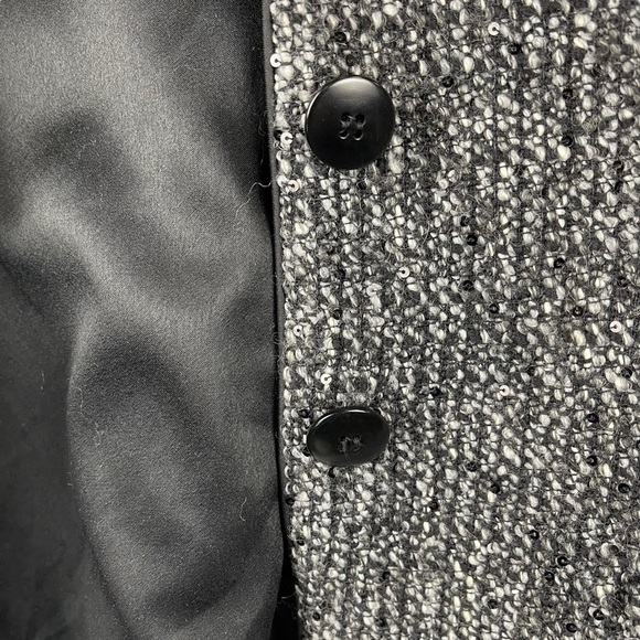 ARMANI COLLEZIONI TWEED SEQUIN BUTTON DOWN NOTCH COLLAR BLAZER JACKET - Picture 12 of 15